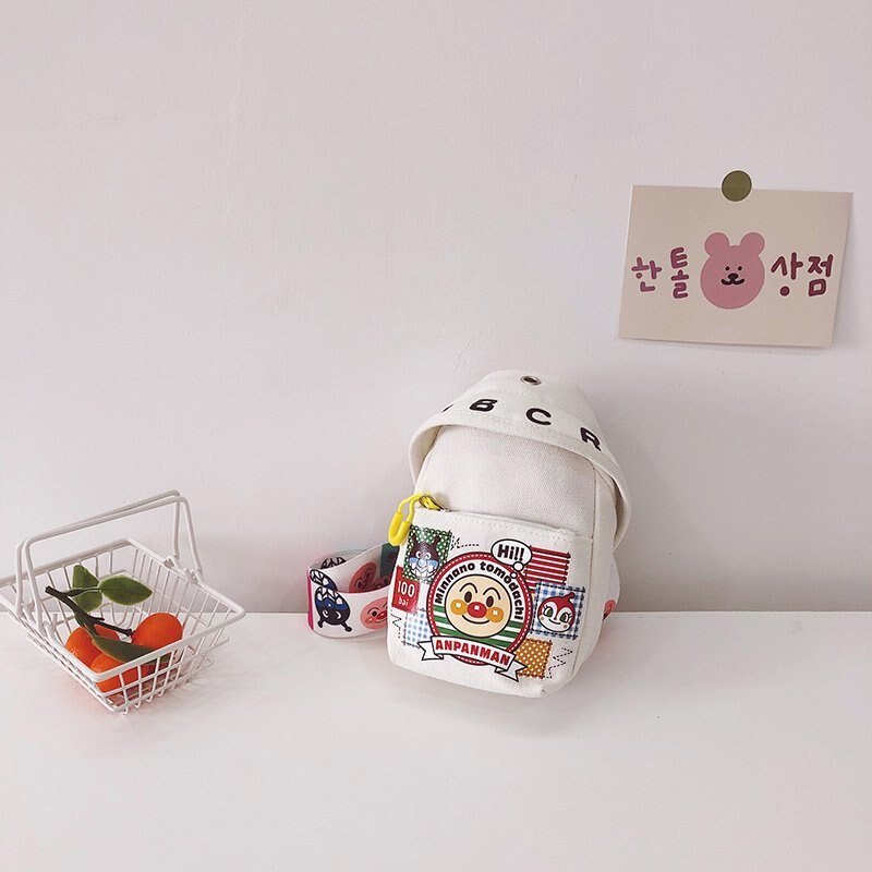 Canvas Cartoon Crayon Shoulder Bag