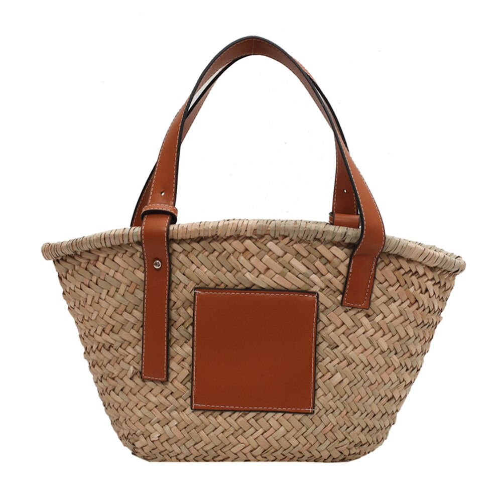 High Capacity Rattan Women Straw Handbag