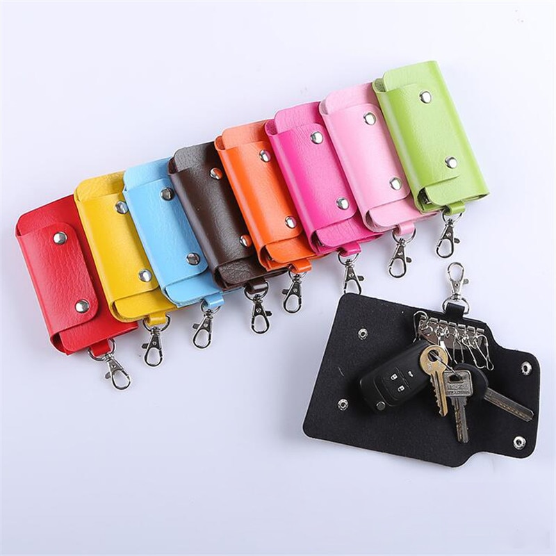 Portable Leather Car Keychain Housekeeper