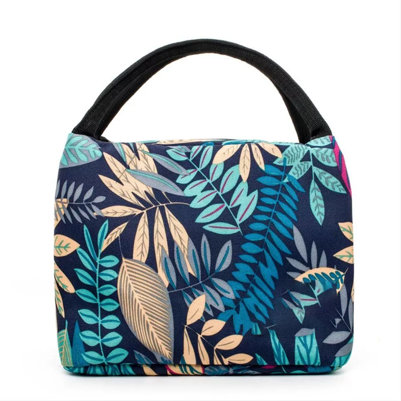 Floral Print Portable Insulation Lunch Bag