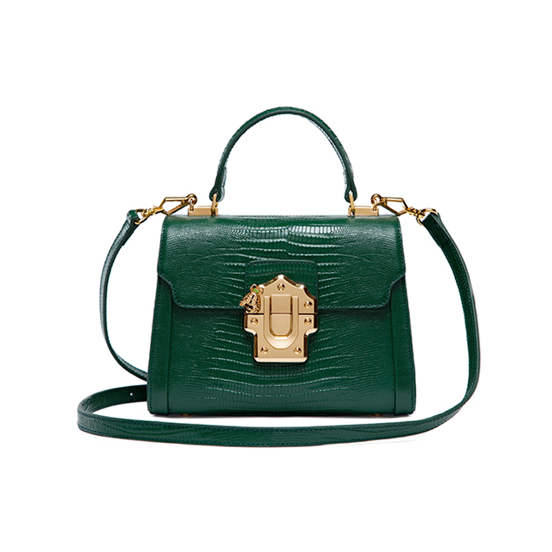 Designer Serpentine Lock Handbag