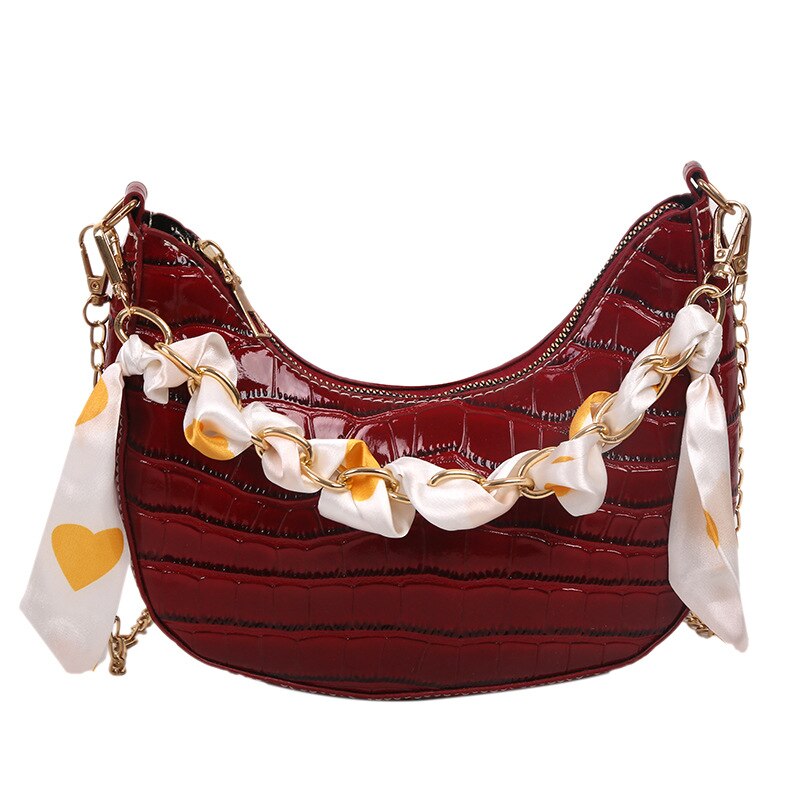 Stone Pattern Dumpling Crossbody Bag