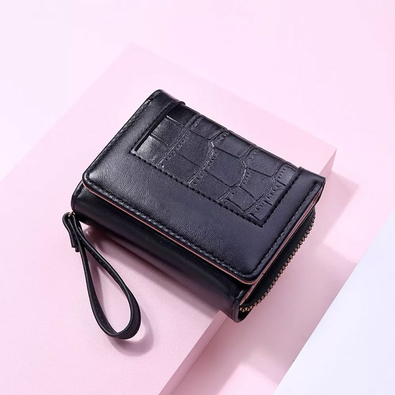 Square Plaid Women Short Wallet