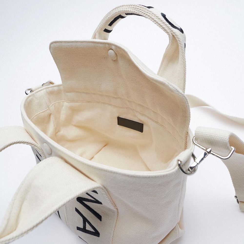 Casual Letter Canvas Tote Shopper Bag