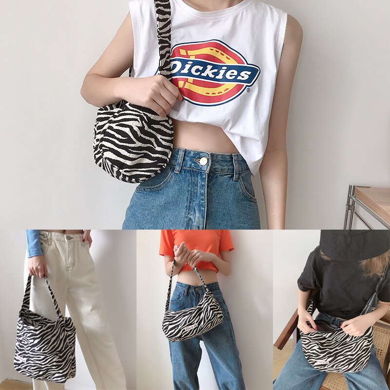 Jacquard Fabric Shoulder Bag