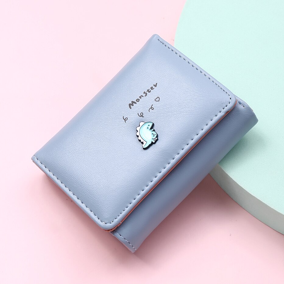 Short Cartoon Dinosaur Printed Wallet