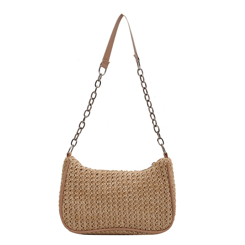 Fashion Women Straw Weave Shoulder Underarm Bag