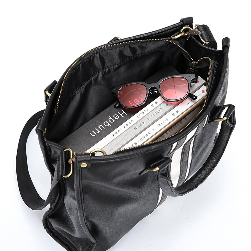 Men waterproof Leather Tote Bag