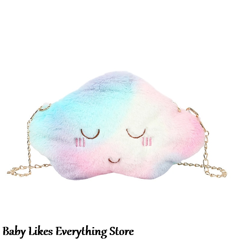 Cute Star Shape Plush Toy Shoulder Bag