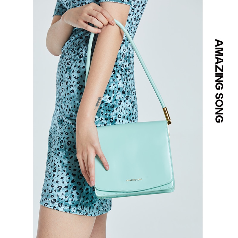 Tofu Bag Hasp Square Single-Shoulder Bag