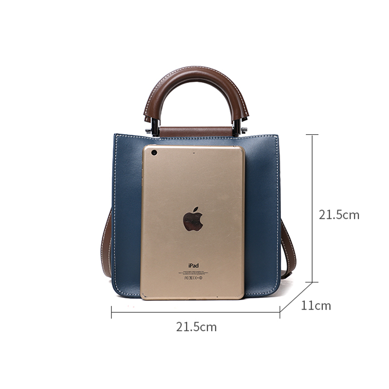 Split Leather Small Square Bag