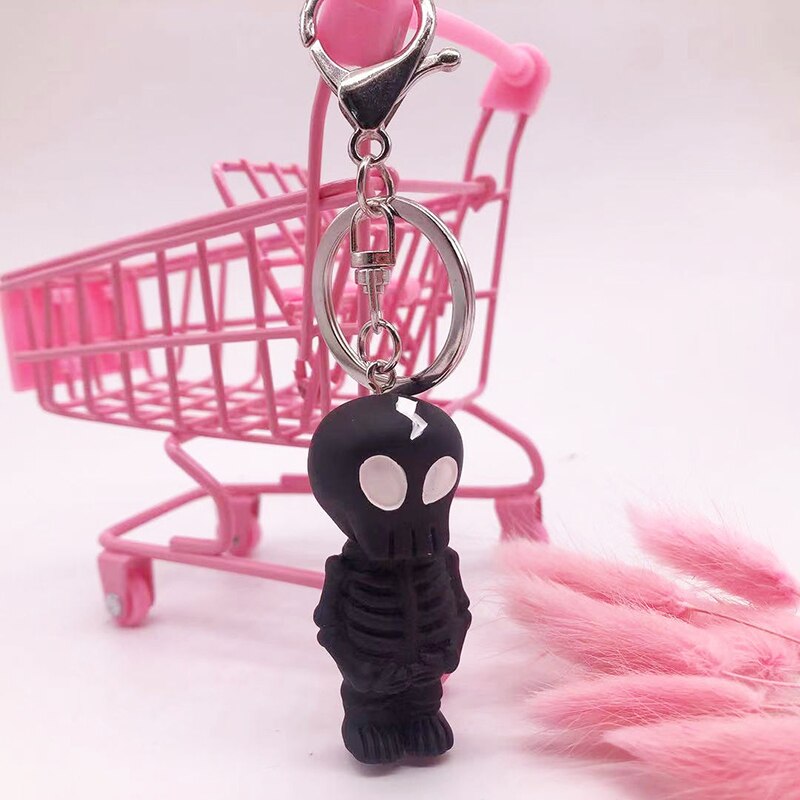 Cartoon Horror Skull Body Skeleton Keychain