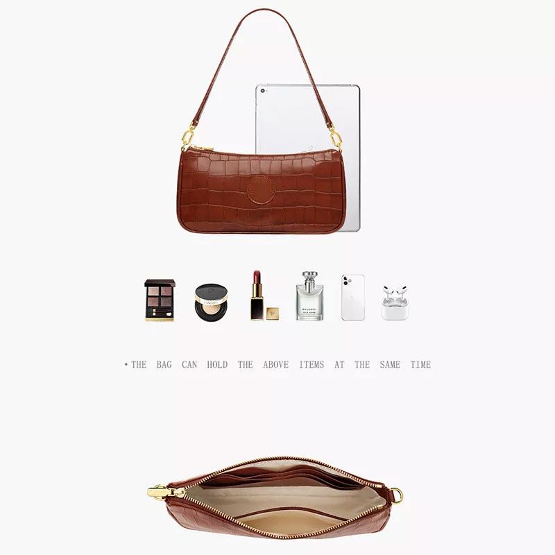 Crocodile Leather Armpit Bag