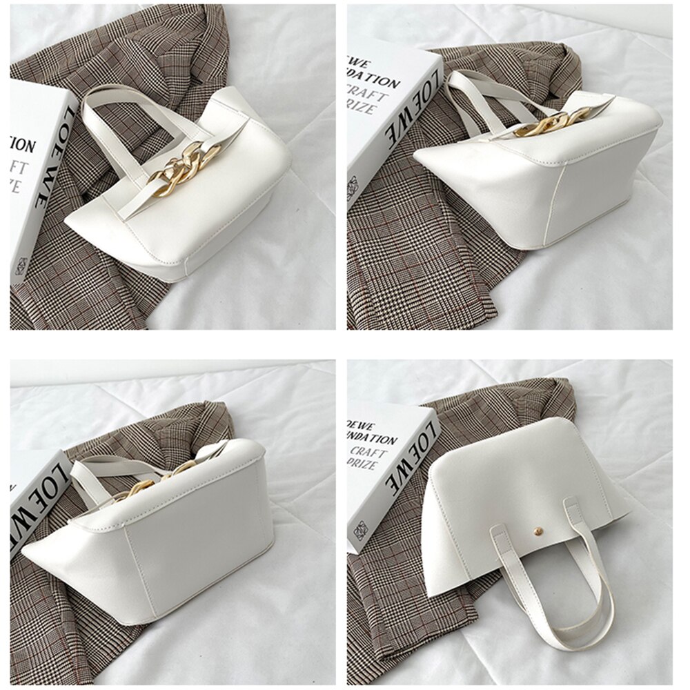 Large Capacity PU Leather Designer Top-handle Bag