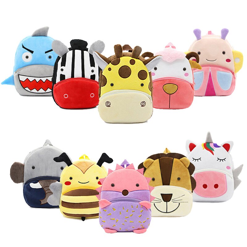 Baby Plush Backpack Animal School Bag