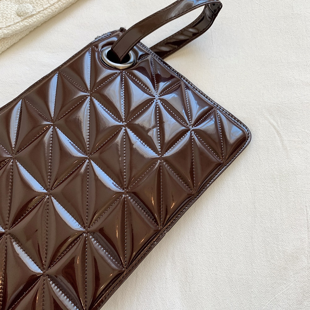 PU Patent Leather Envelope Bag