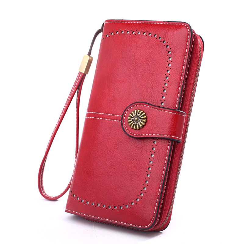 Retro Leather Women's Long Wallet