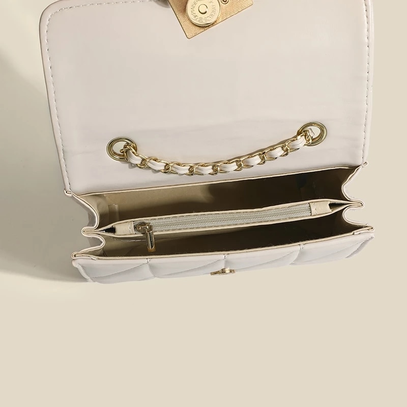 Leather Shoulder Baguette Bag