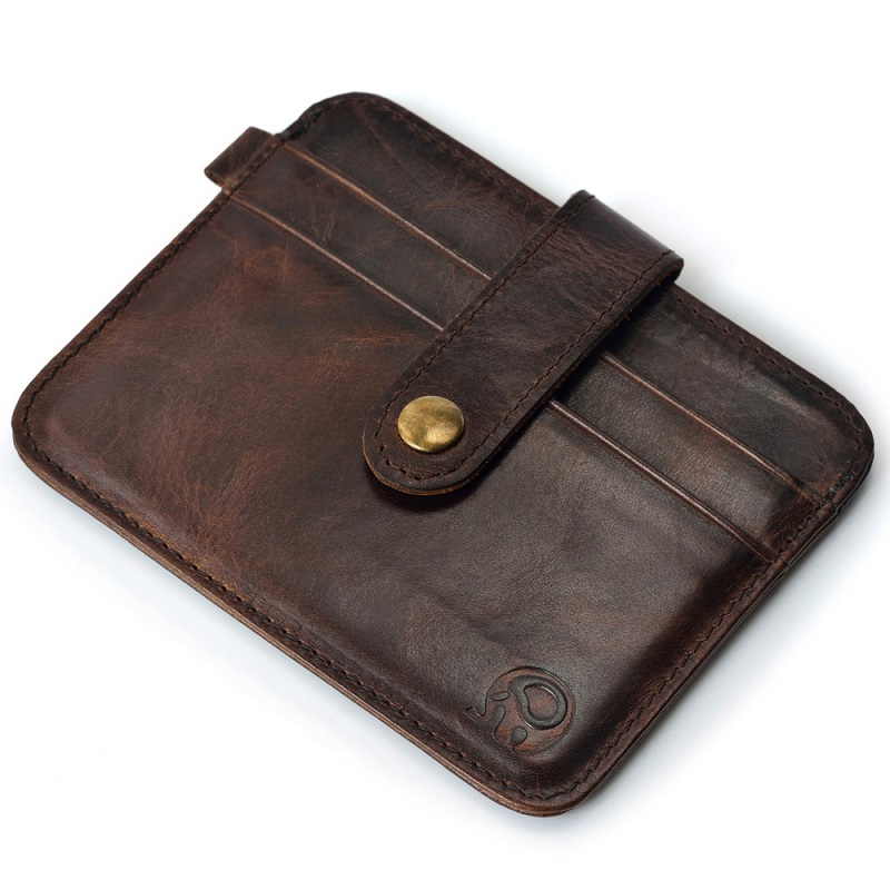 Men Genuine Leather Slim Wallet