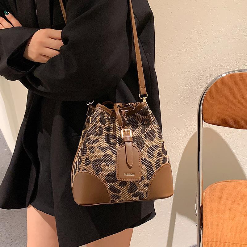 Leopard Print Luxury Bucket Bag