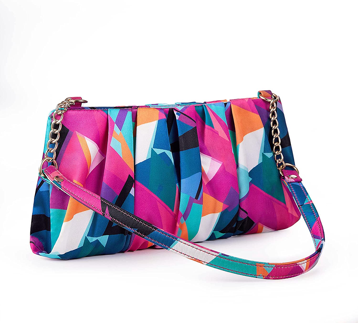 Fashion Clutch Purse Silk Shoulder Tote Bag