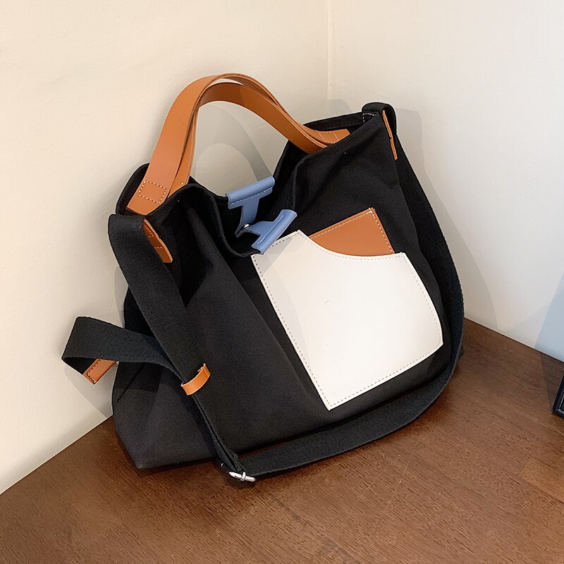 Capacity Canvas Big Shoulder Crossbody Bag