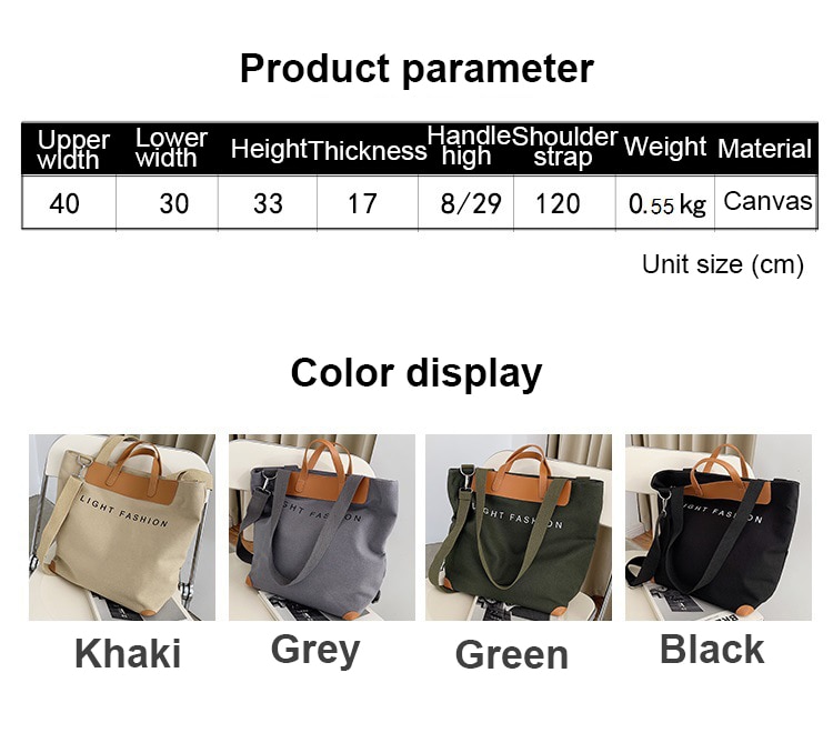 Luxury Handbag Canvas Tote Bag