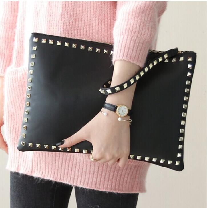 Leather Rivet Handbag