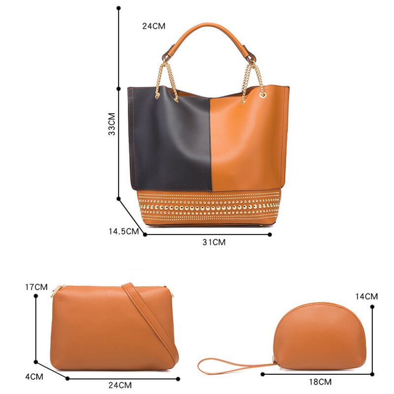 Fashion Patchwork Top-Handle Bag