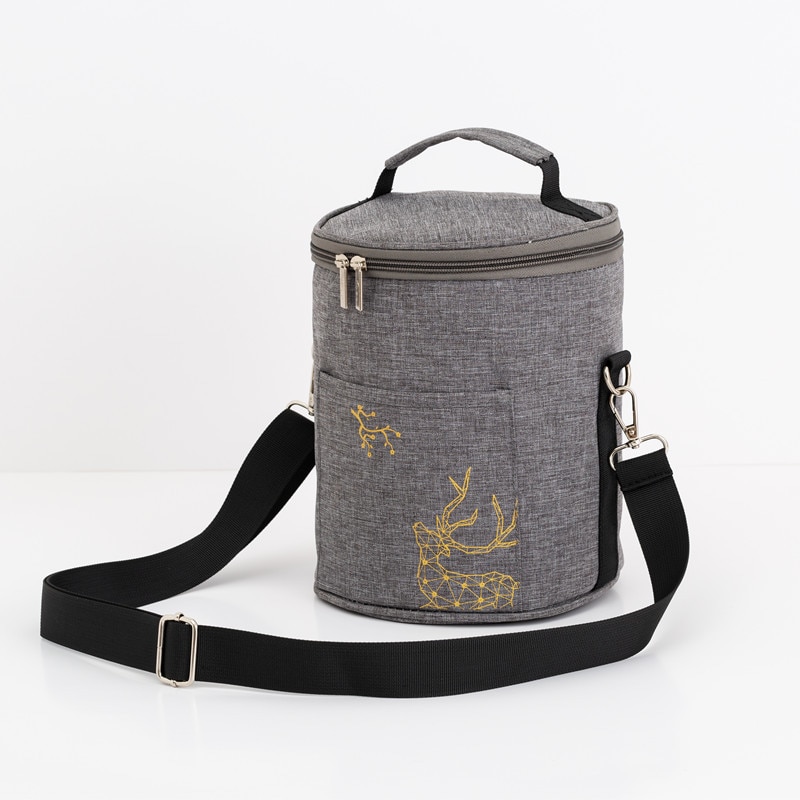 Large Capacity Cylindrical Cooler Bag