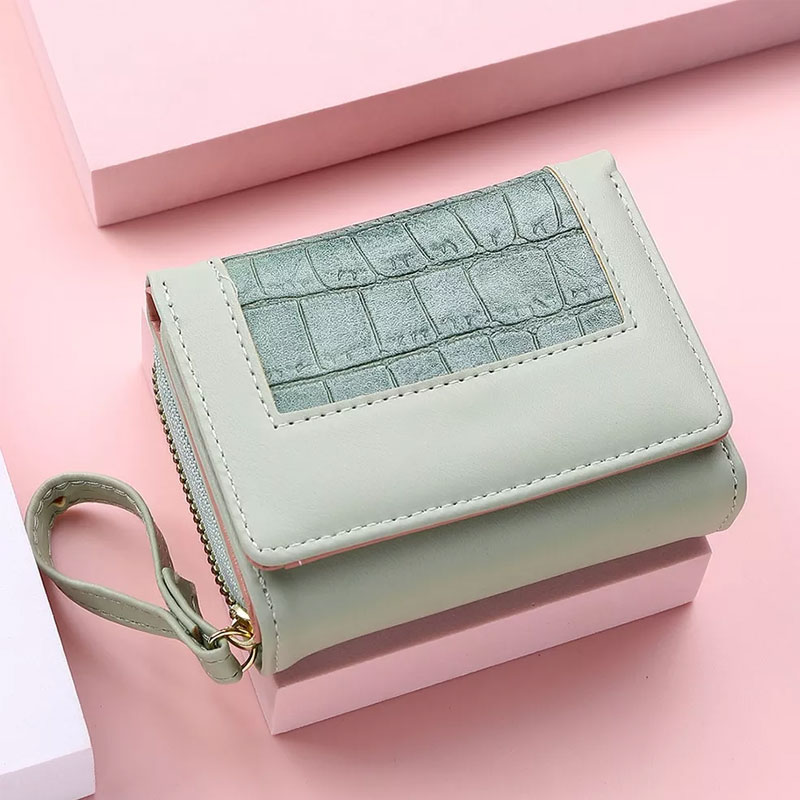 Square Plaid Women Short Wallet