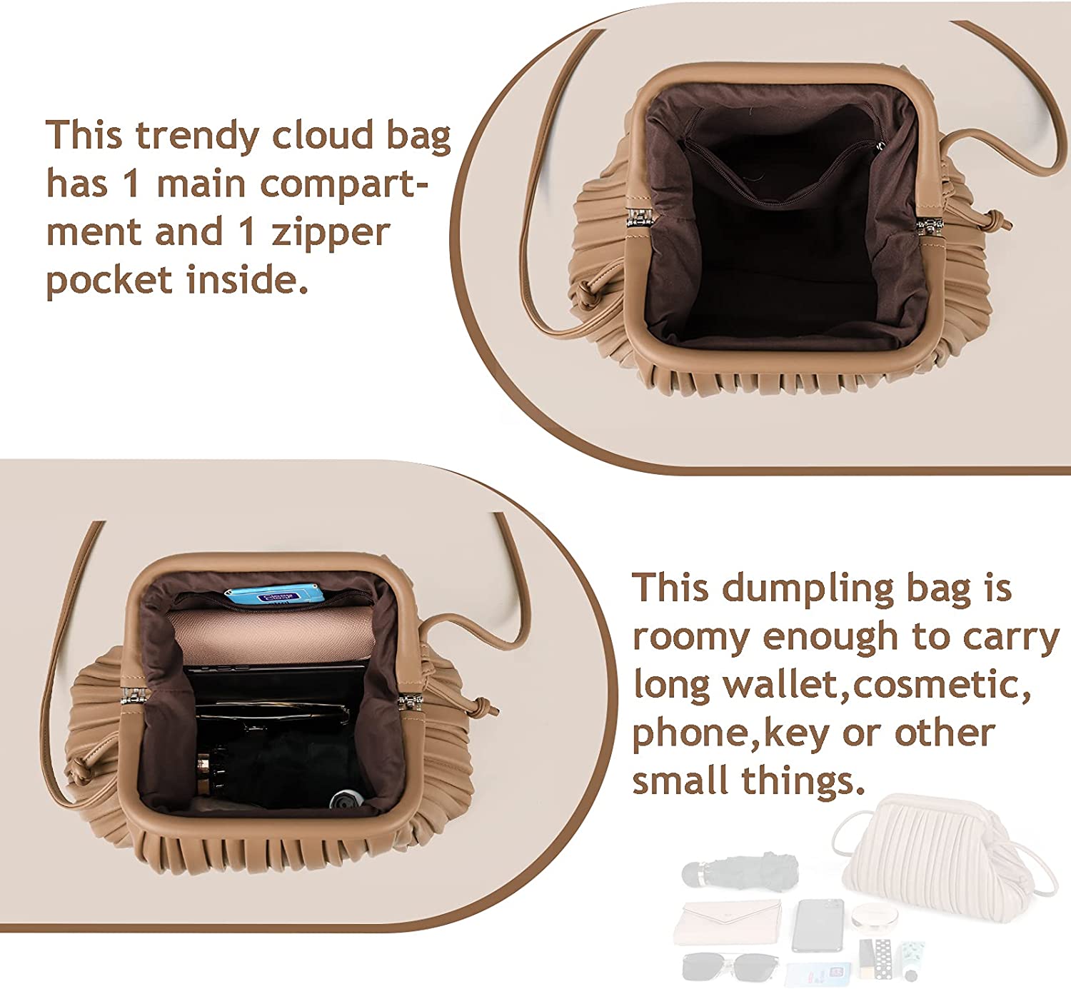 Clutch Purse and Dumpling Bag