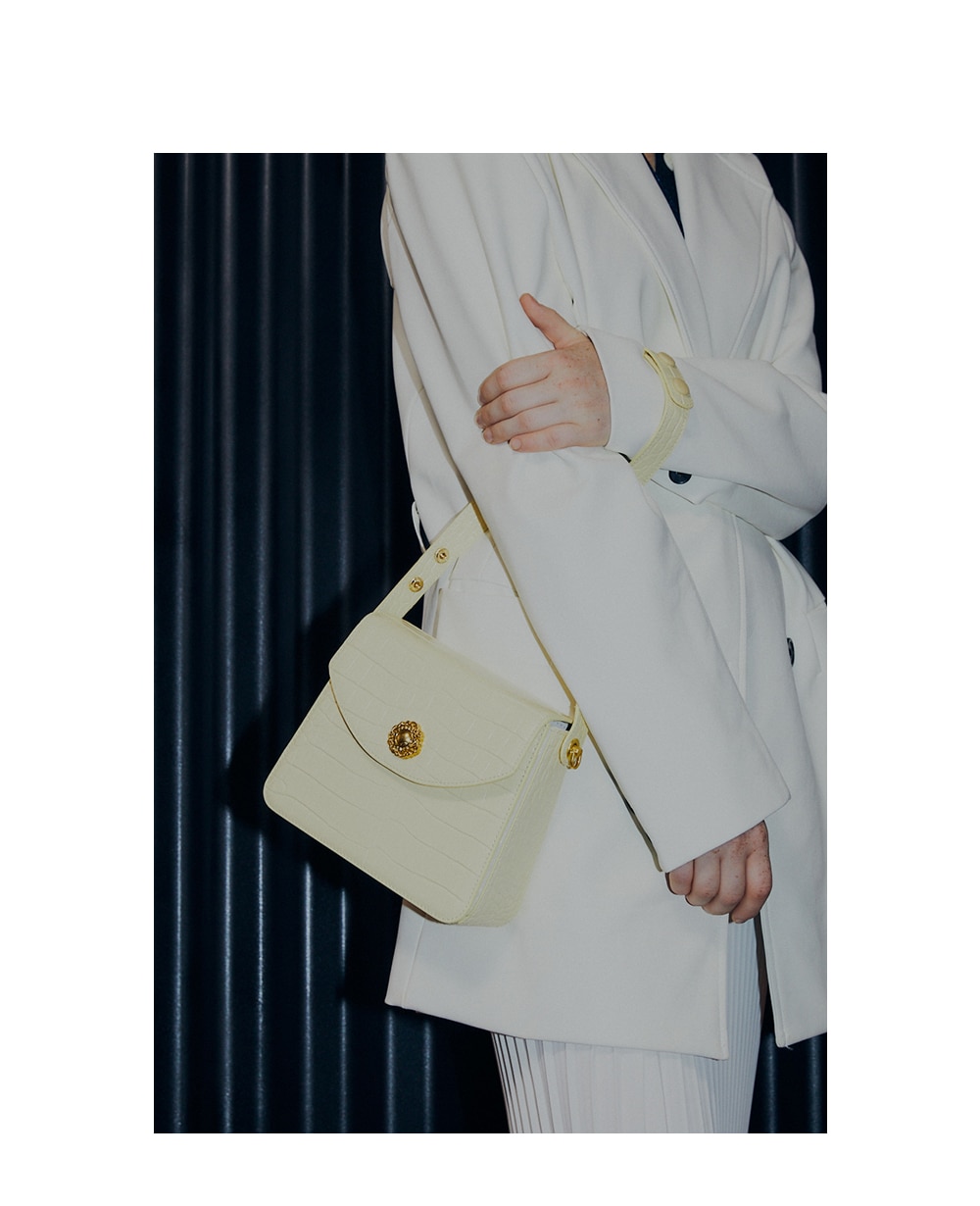 Leather Portable Underarm Handbag