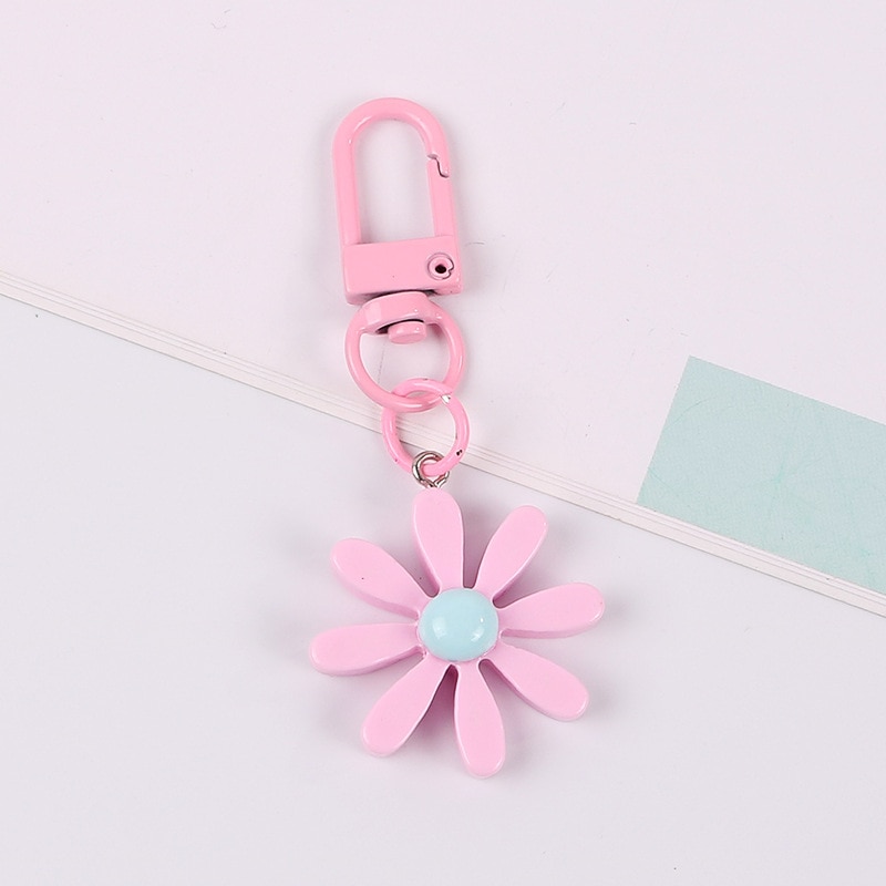 Handmade Cute Colorful Resin Flower Keychain