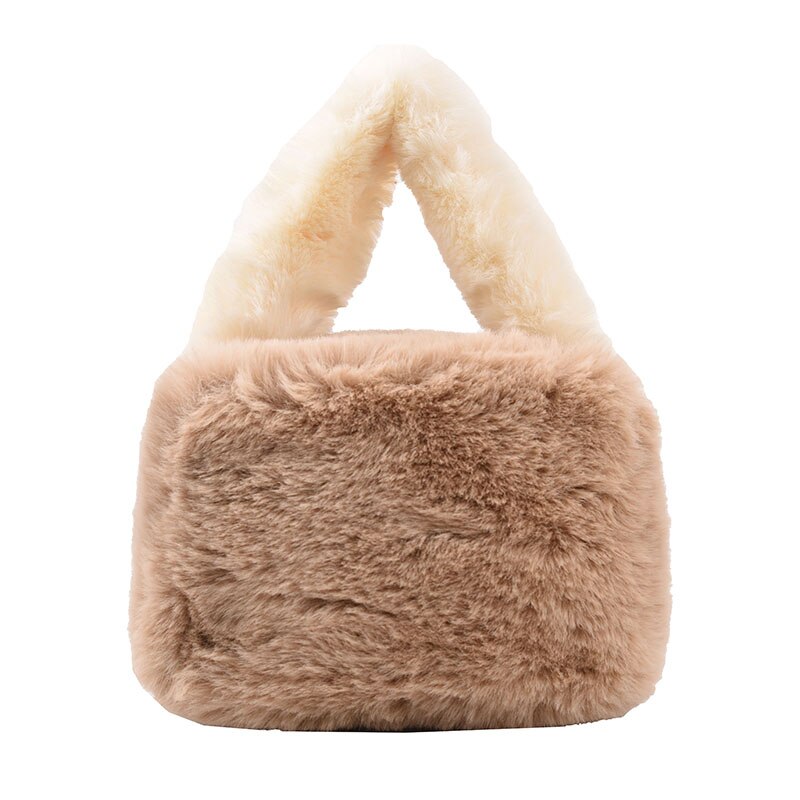 Fluffy Faux Fur Women Shoulder Tote