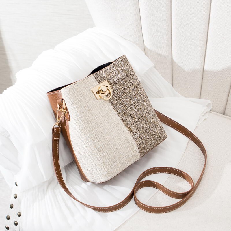 Panelled Women Bucket Bag