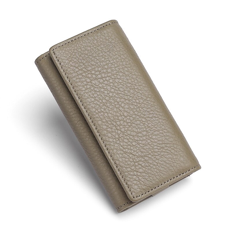 Simple Genuine Leather Unisex Key Wallet