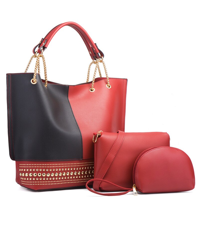 Fashion Patchwork Top-Handle Bag