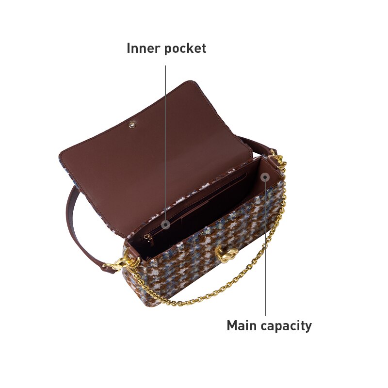 Houndstooth Trendy Ins Messenger Bag