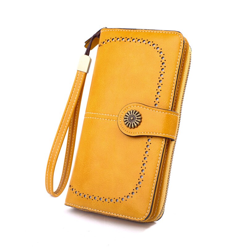 Retro Leather Women's Long Wallet