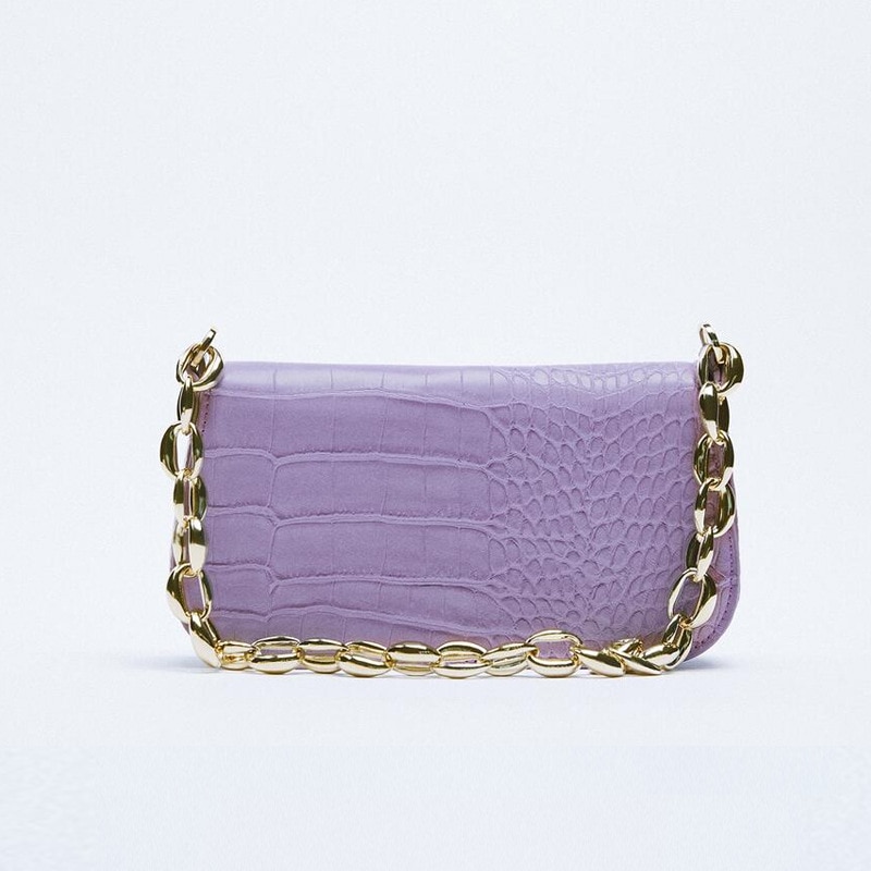 Crocodile Pattern PU Leather Crossbody Bag