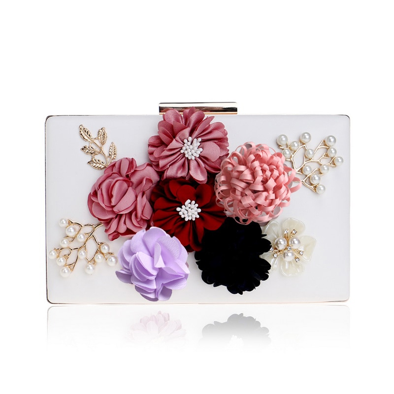 Flower Beaded Small Day Clutch