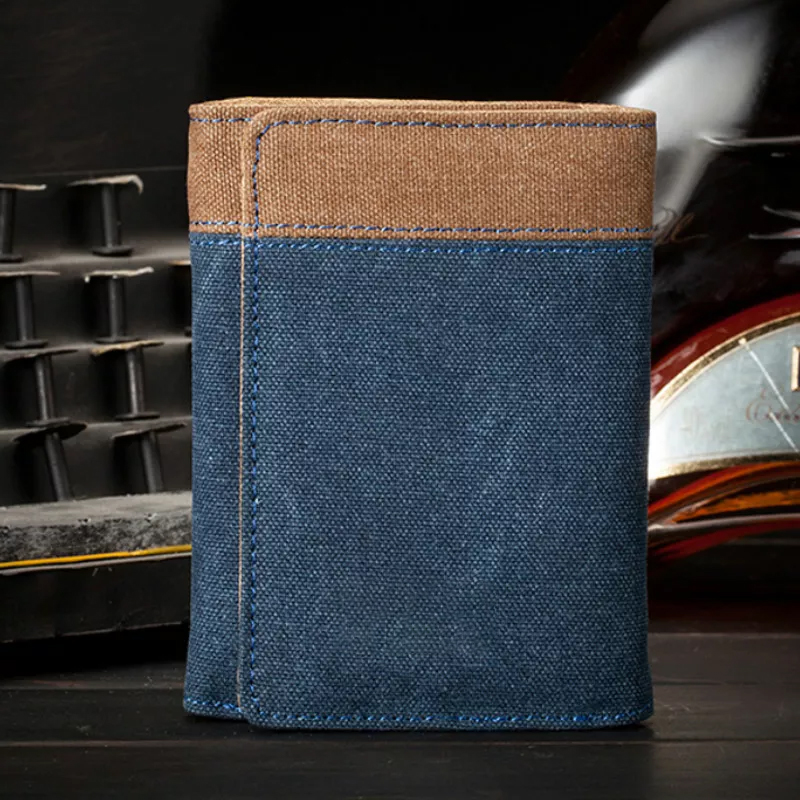 Small Leather Card Wallets Short Bifold Wallet