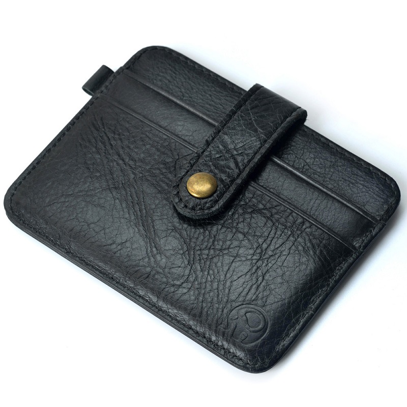 Men Genuine Leather Slim Wallet