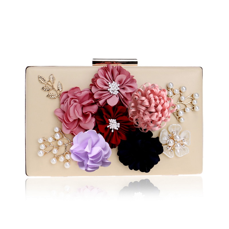 Flower Beaded Small Day Clutch