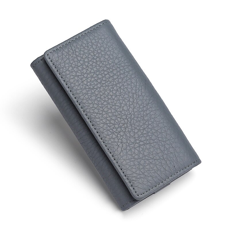 Simple Genuine Leather Unisex Key Wallet