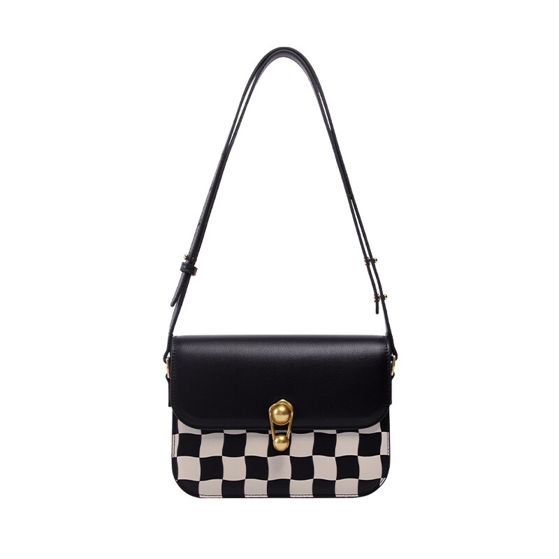 High-end Texture Checkerboard Shoulder Bag