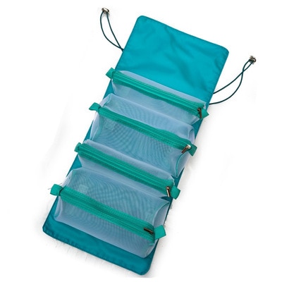 Separable Cosmetics Pouch Ladies Foldable Nylon Bag