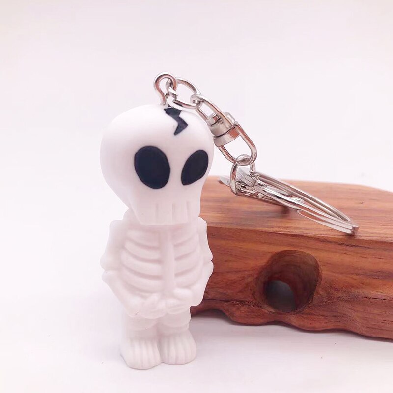 Cartoon Horror Skull Body Skeleton Keychain