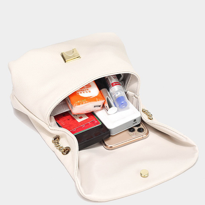 Vintage Chain Saddle Crossbody Bag